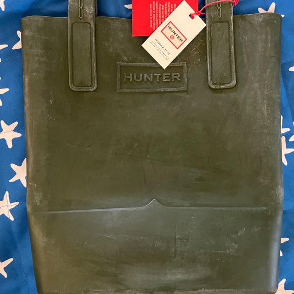 Hunter for Target Bags Hunter For Target Rubber Tote Bag In Olive Nwt Poshmark